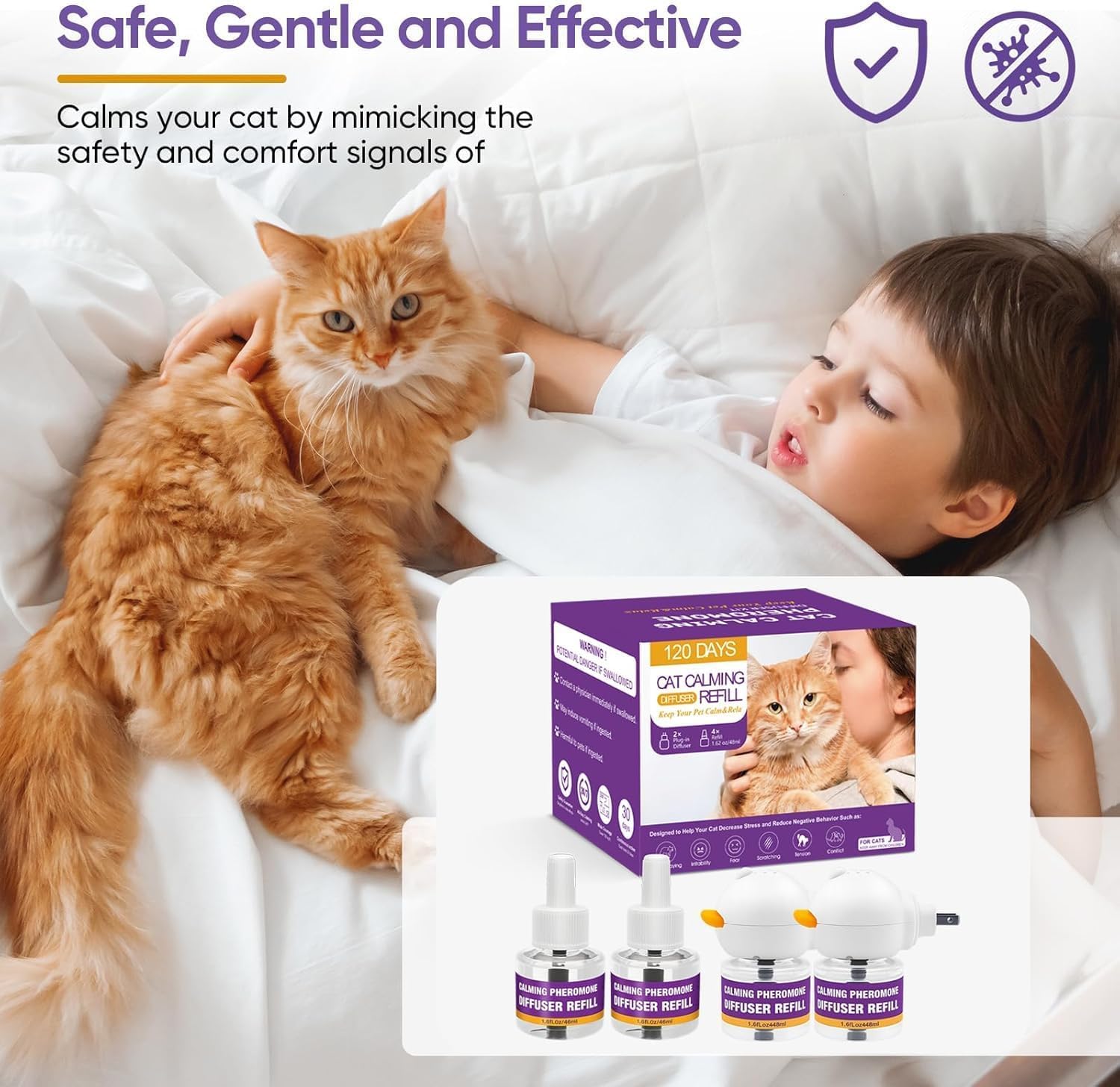 ROULU packaging highlights a safe, drug-free formula for cats