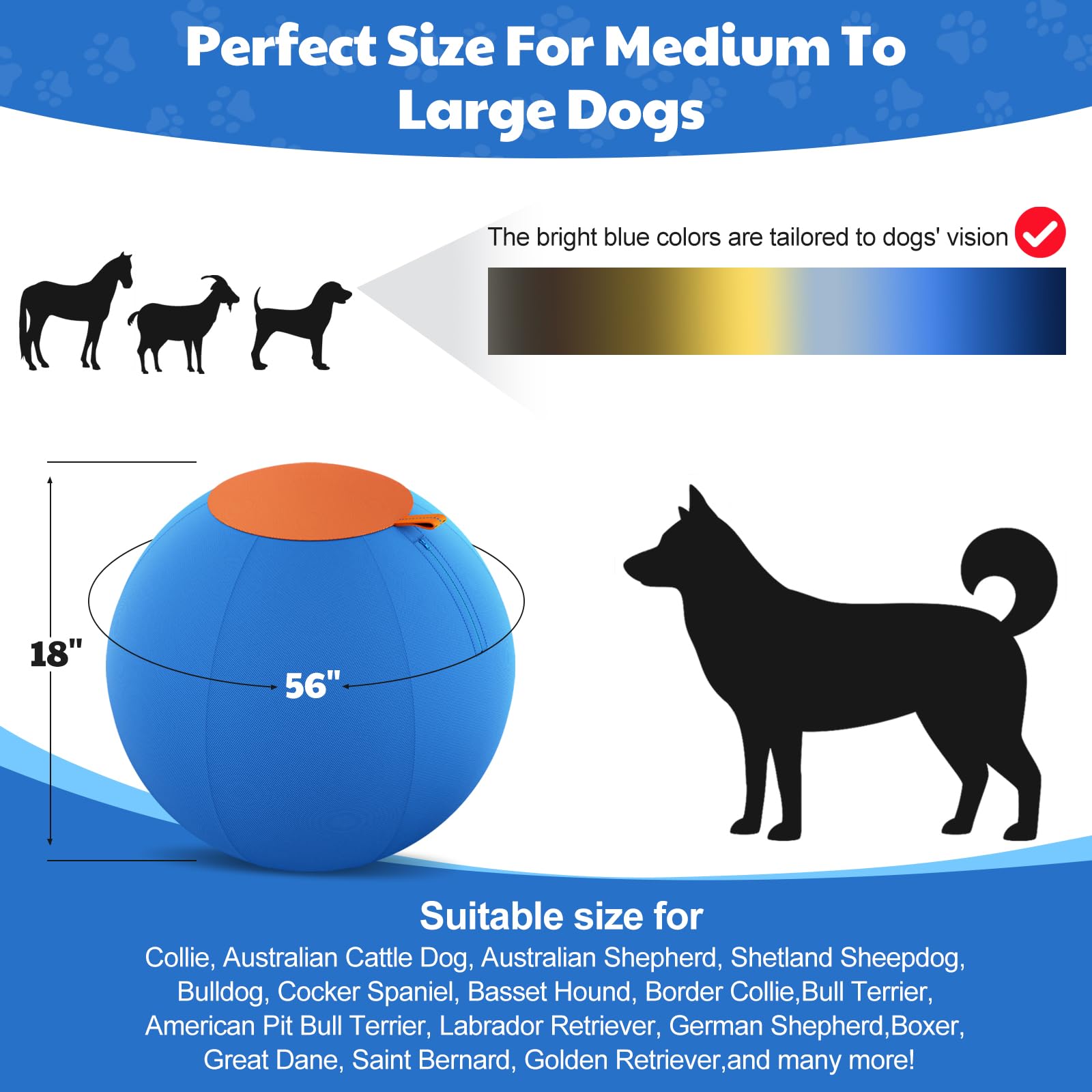 RoundT2 Happypaw 18 inch ball anti burst design demonstrated by slow deflation during play