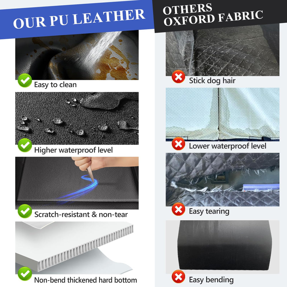 100-percent waterproof back seat cover protects upholstery and reduces mess
