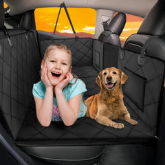 ROUWINNE back-seat extender with full coverage for comfortable secure dog space.
