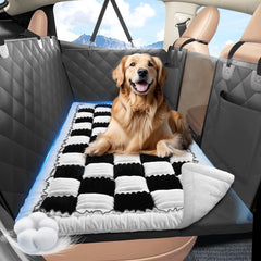 ROUWINNE backseat dog bed non-slip bottom keeps pet secure during rides