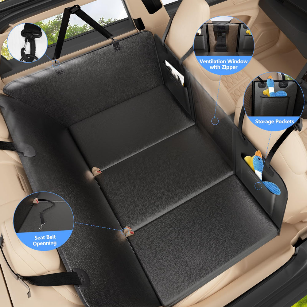 ROUWINNE storage pockets hold toys and snacks during trips.