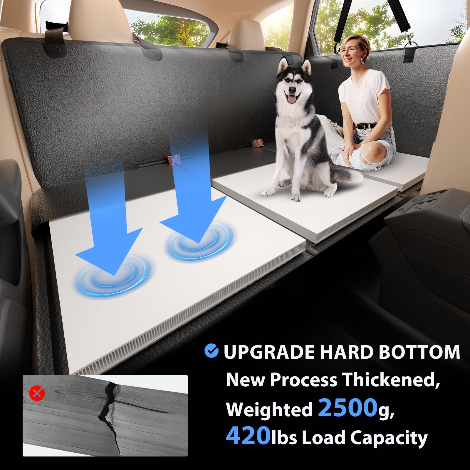 ROUWINNE suited size fits many cars and SUVs for easy setup.