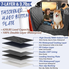 ROUWINNE hard bottom board supports up to 420 pounds for large dogs.