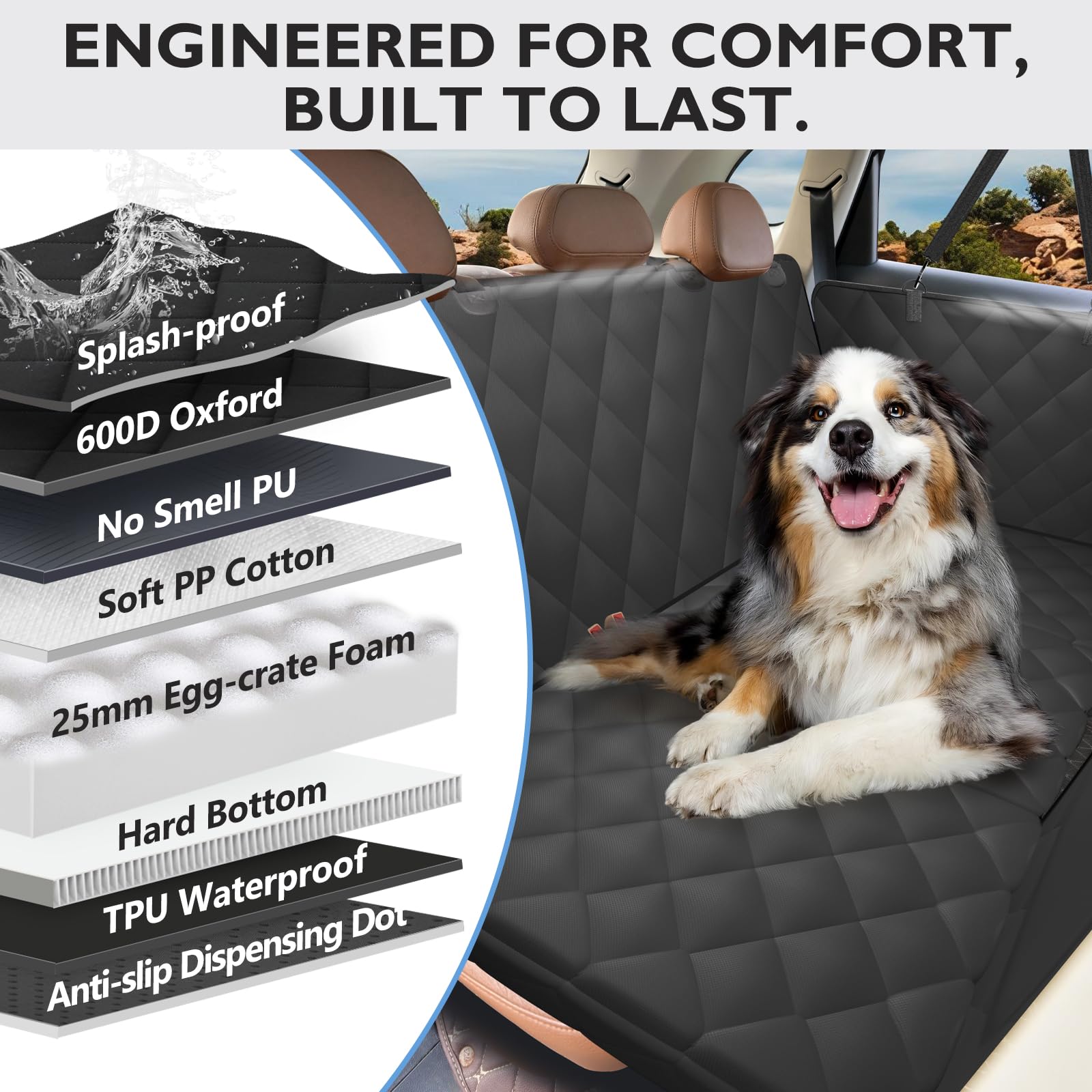 ROUWINNE non-slip bottom dots prevent sliding for safer travel