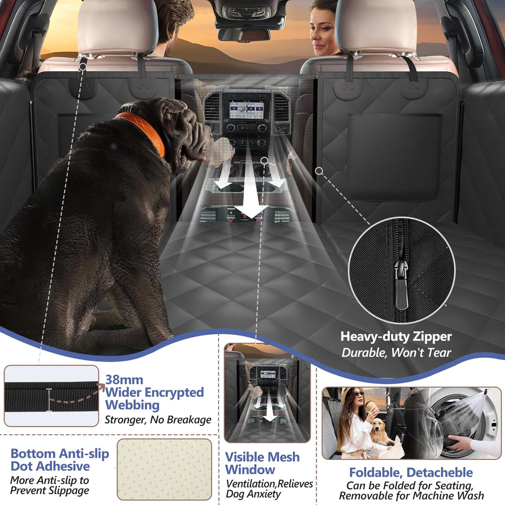 ROUWINNE storage pockets for toys and snacks during car rides.