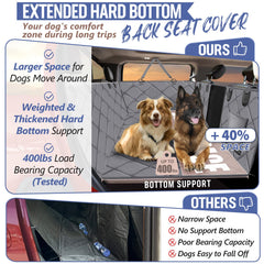ROUWINNE truck hammock with hard bottom keeps large dogs secure.