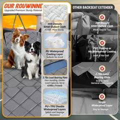 ROUWINNE waterproof seat cover protects back seat from hair and spills