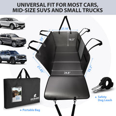 ROUWINNE waterproof design protects the backseat from fur and spills.