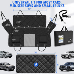 100% waterproof layers protect seats and prevent staining from spills or messes.