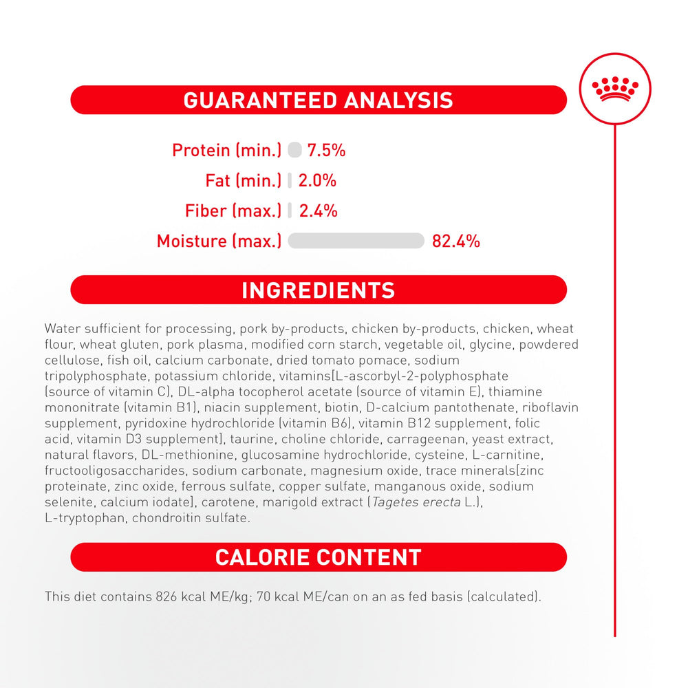 Royal Canin Aging 11+ can illustrating cognitive and vision support for older cats.