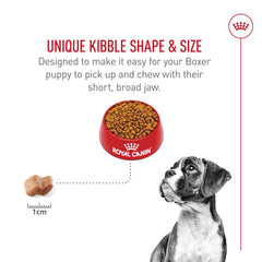 Royal Canin Boxer Puppy prebiotics and high-quality proteins aid digestion.