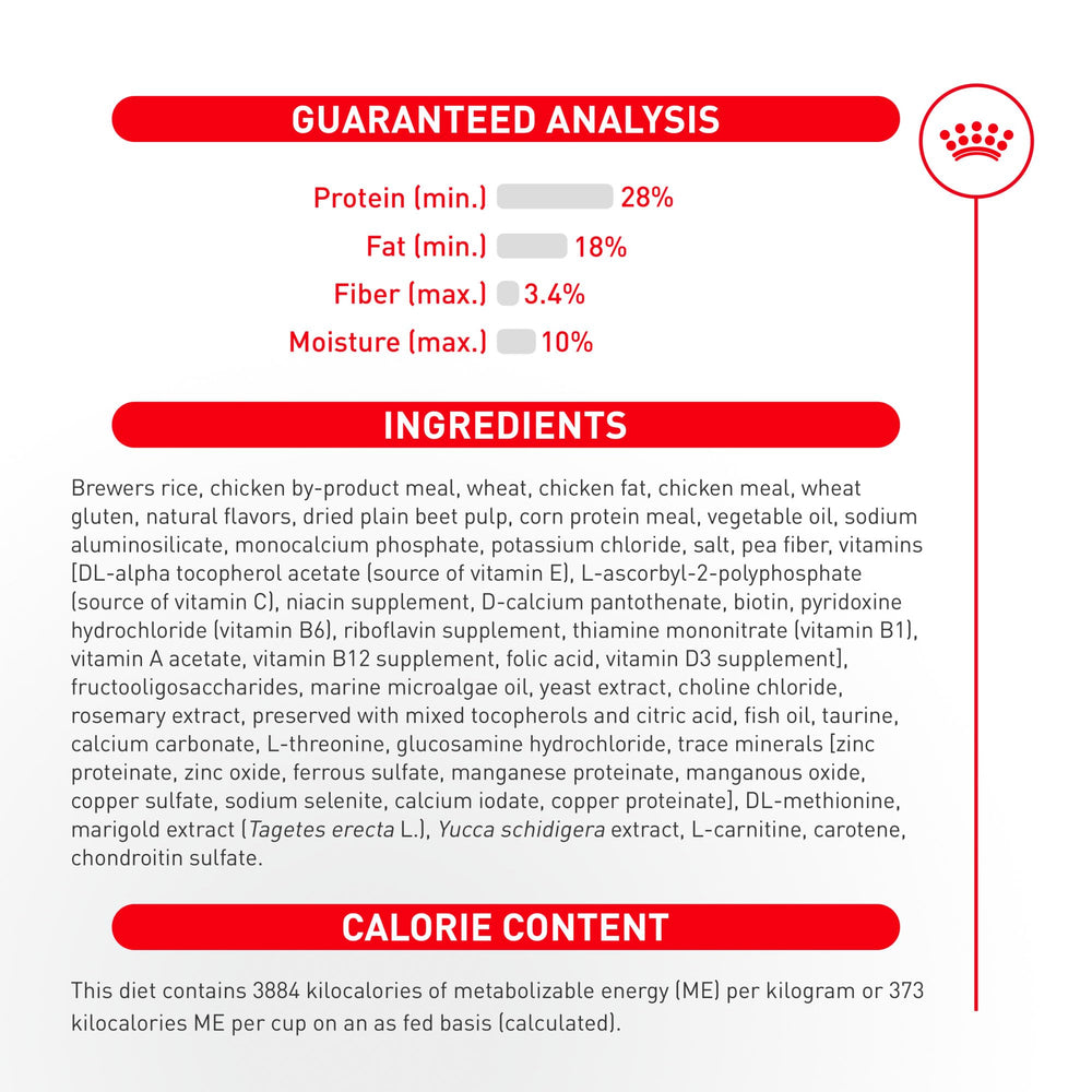 Royal Canin Curved-kibble and nutrients promote overall wellness for growing French Bulldogs