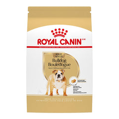 Royal Canin Bulldog Adult kibble shape supports easy pickup and chewing.