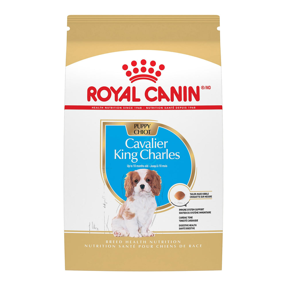 Royal Canin Cavalier puppy kibble shape aids easy chewing for small mouths
