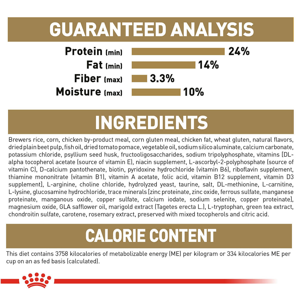 Royal Canin Chihuahua Adult 8+ highly digestible proteins support gentle digestion
