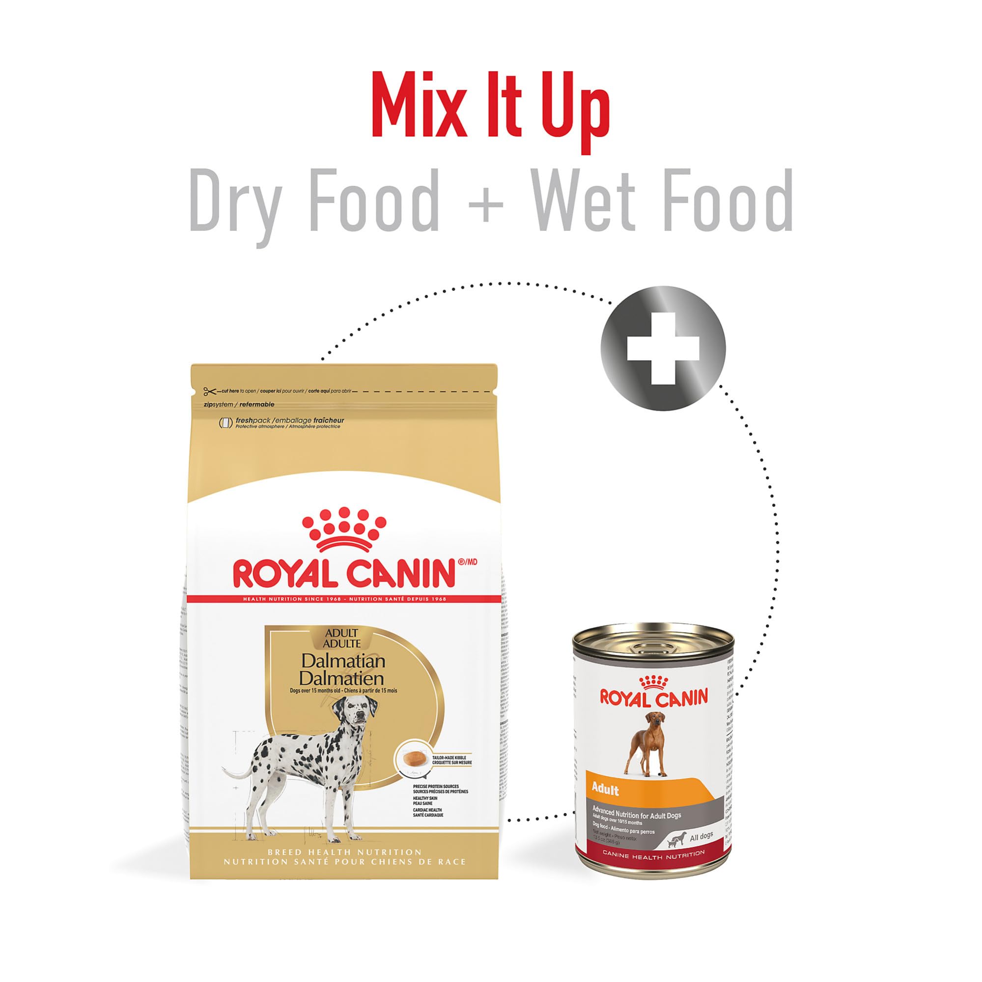 Royal Canin Dalmatian kibble design supports strong jaw and efficient pickup.