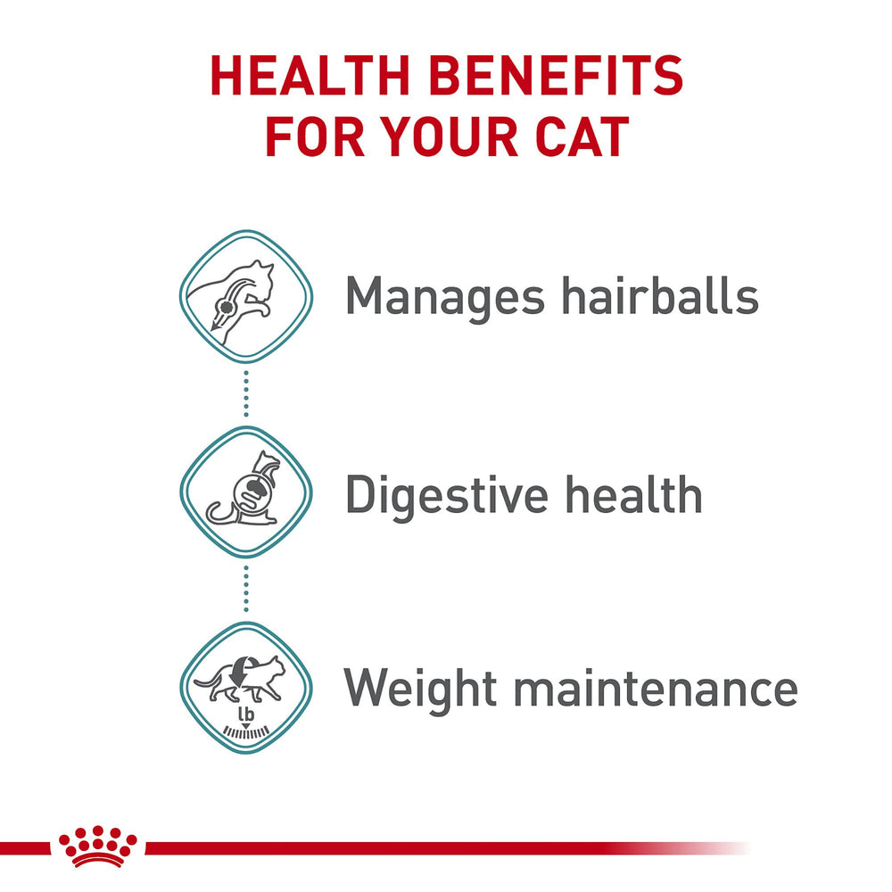 ROYAL CANIN highly digestible proteins support gentle digestion in adult cats.