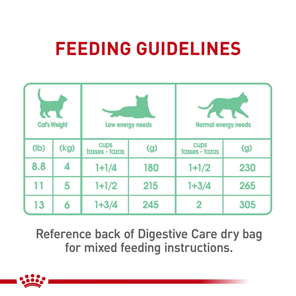 ROYAL CANIN Digestive Care kitchen scene shows easy feeding ritual.