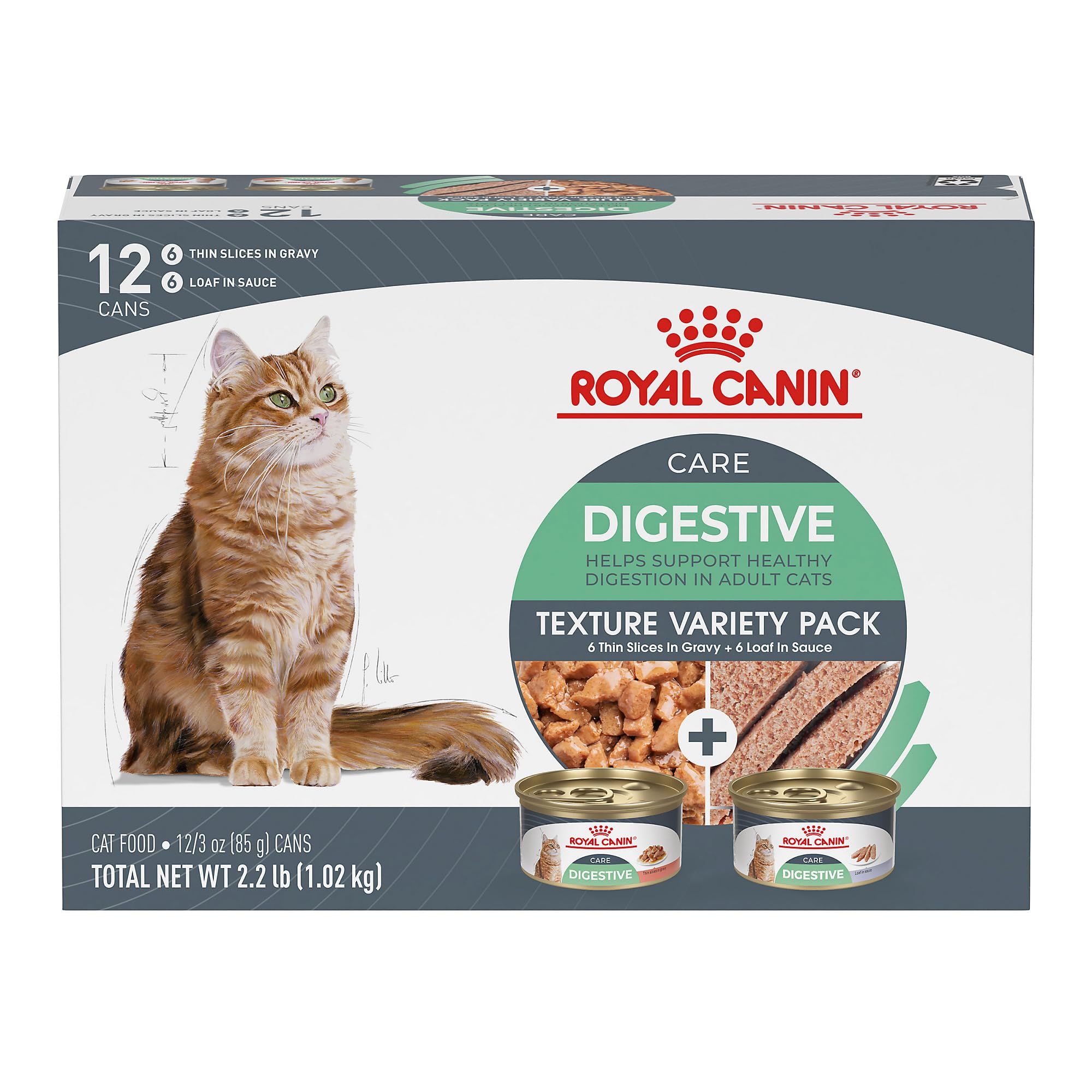 Royal Canin Digestive Care Loaf in Sauce 3 oz can supports digestion