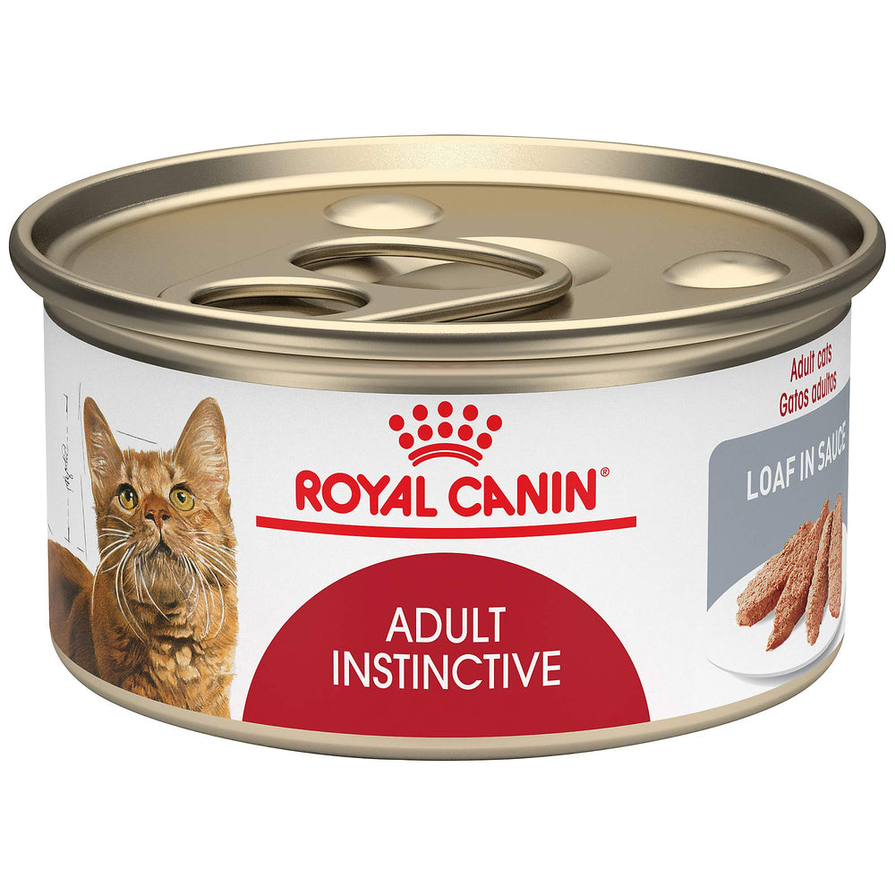 Royal Canin Feline Health Instinctive Loaf in Sauce pack front for indoor cats.
