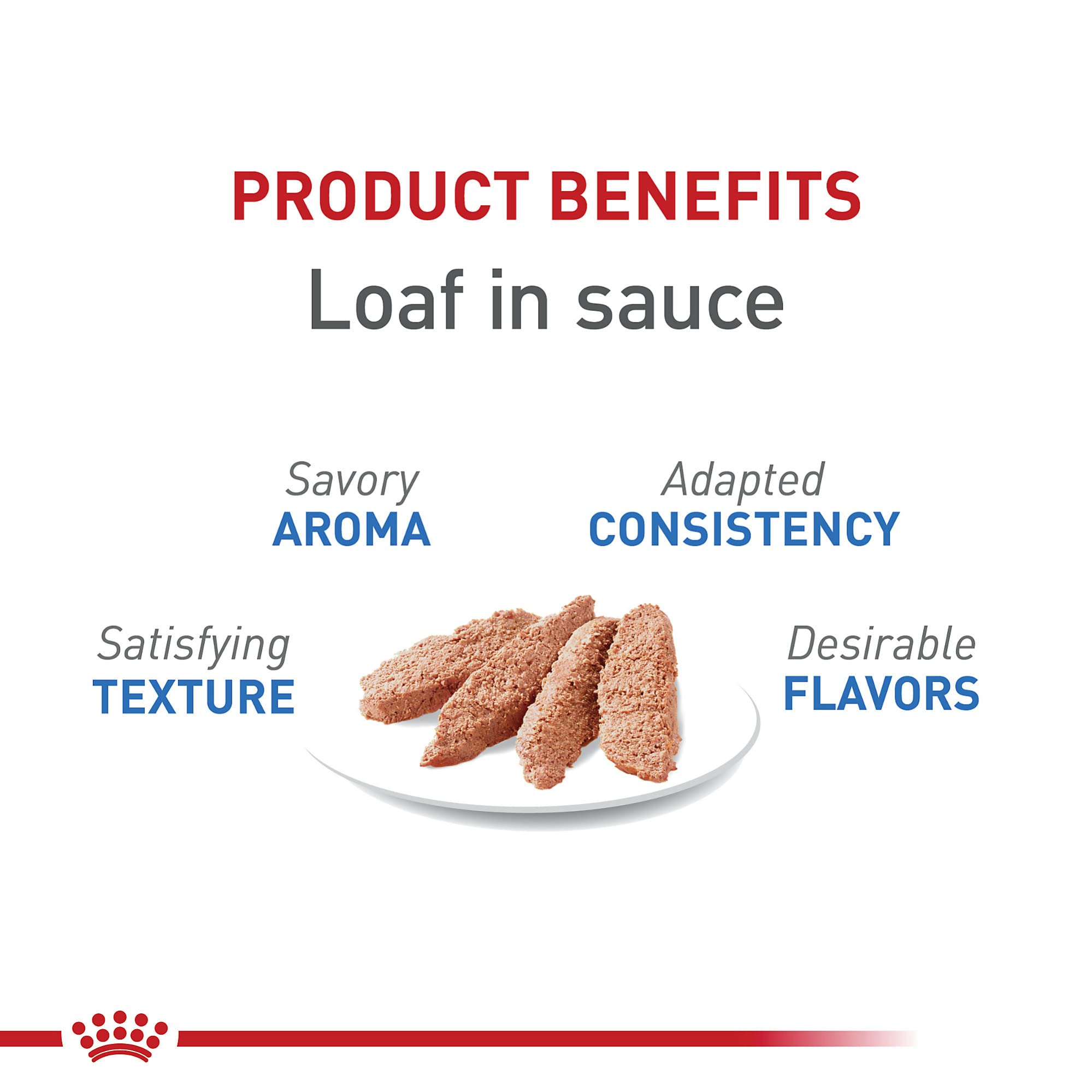 Close-up of Royal Canin Feline Weight Care loaf in sauce texture