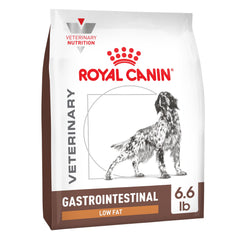 Royal Canin Veterinary Diet Gastrointestinal Low Fat dry dog food bag for gentle digestion