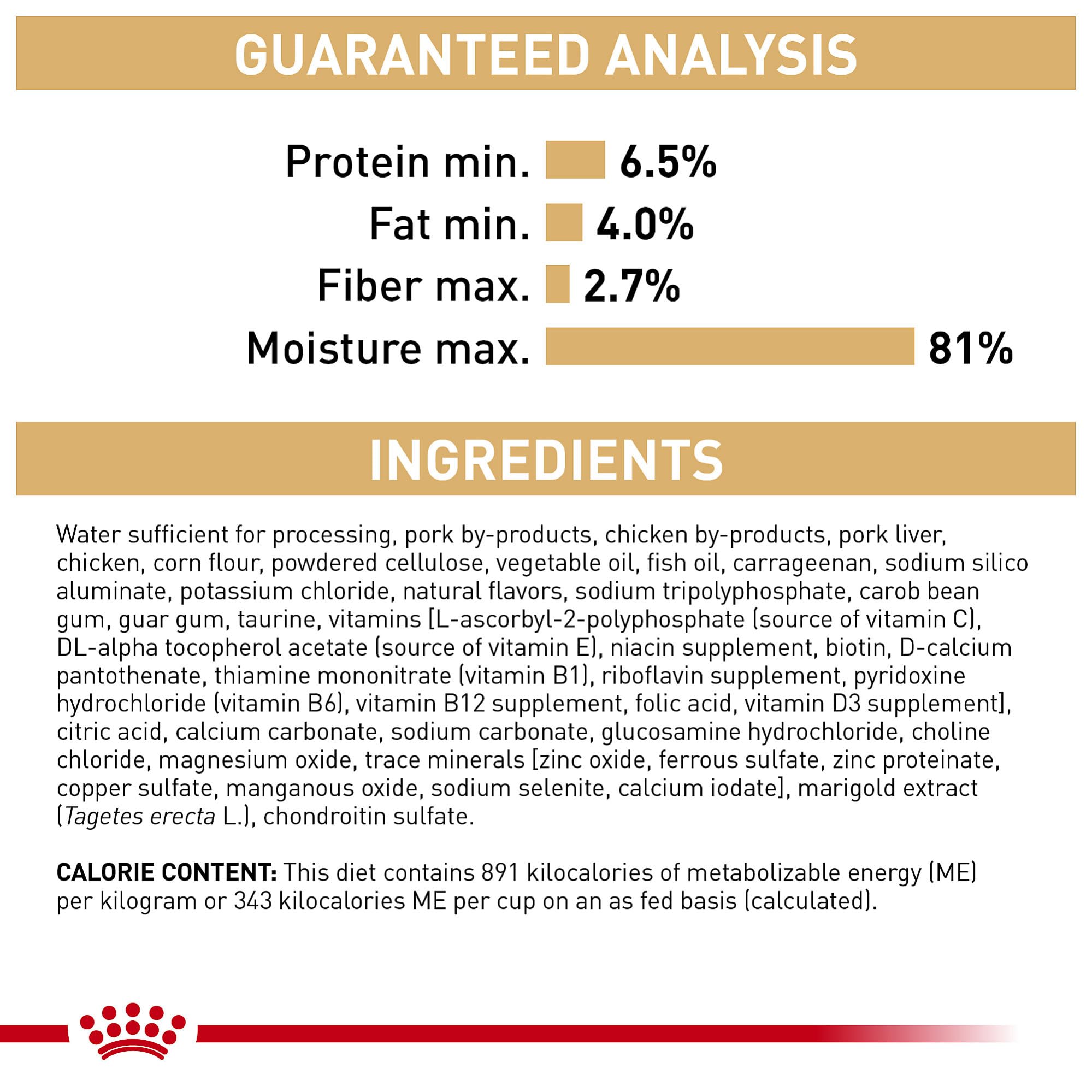 Royal Canin German Shepherd Adul Loaf in Sauce can label, breed-specific nutrition emphasis.