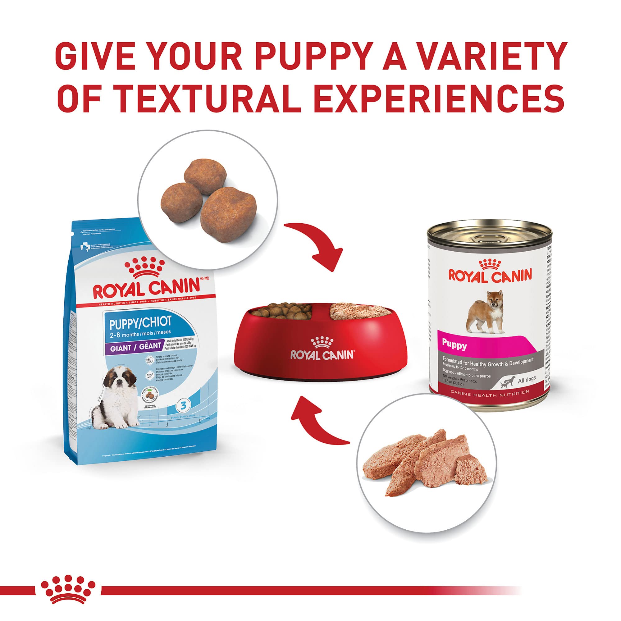 Royal Canin Giant Puppy DHA omega-3 detail supports brain development.
