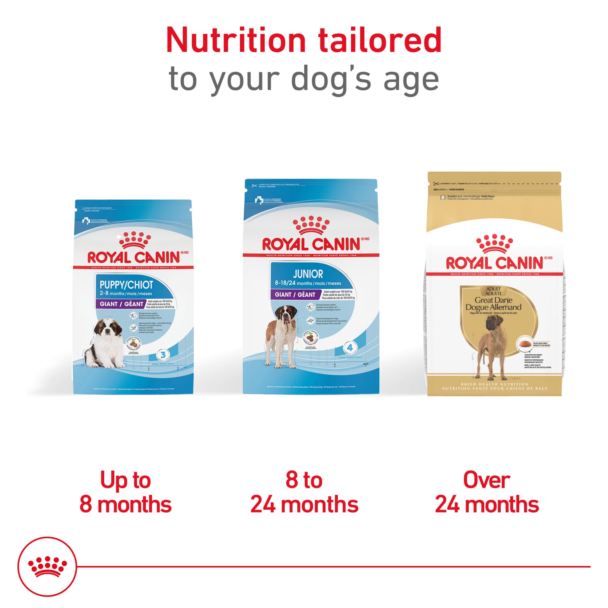 Royal Canin Great Dane joint care with EPA and DHA for healthier movement.