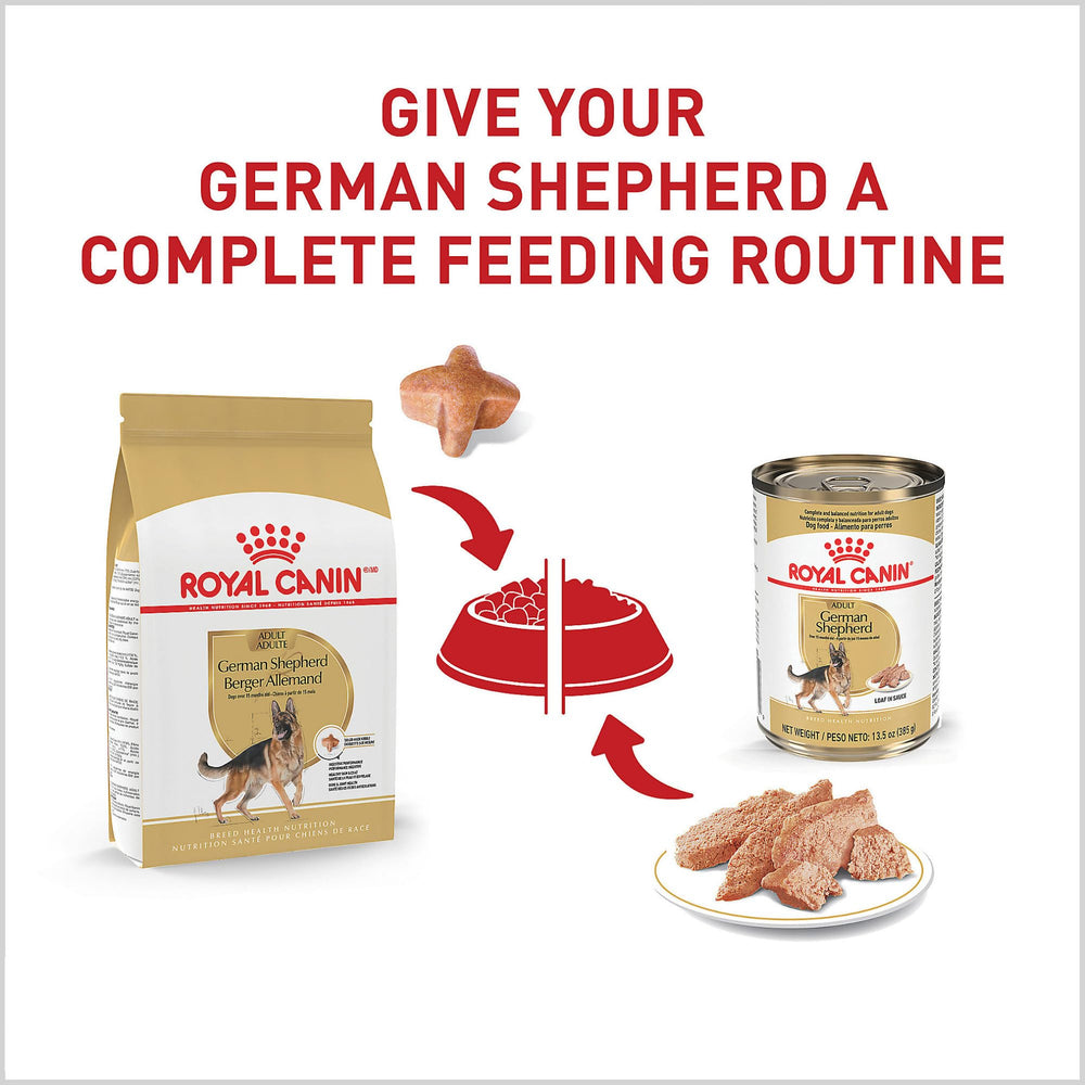 Royal Canin GS glucosamine and chondroitin support joints and mobility.