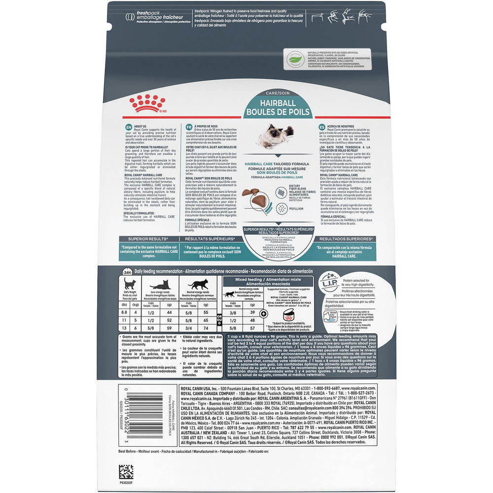 Royal Canin Hairball Care kibble in a bowl for digestion-friendly mealtime