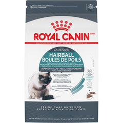 Royal Canin Hairball Care kibble close-up showing fiber-rich pieces for hairball management