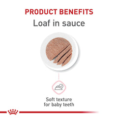 Royal Canin digestible proteins with fiber and prebiotics support digestion.