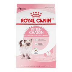 Royal Canin kitten dry kibble in a bowl, easy-to-chew bites for small mouths.