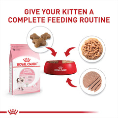 Royal Canin kitten thin slices in gravy texture close-up for growth stage