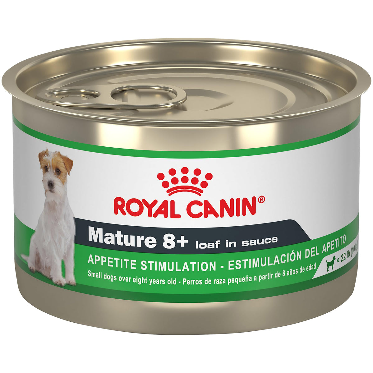 Royal Canin Mature 8+ loaf in sauce pack 24 ready to serve for senior dogs.