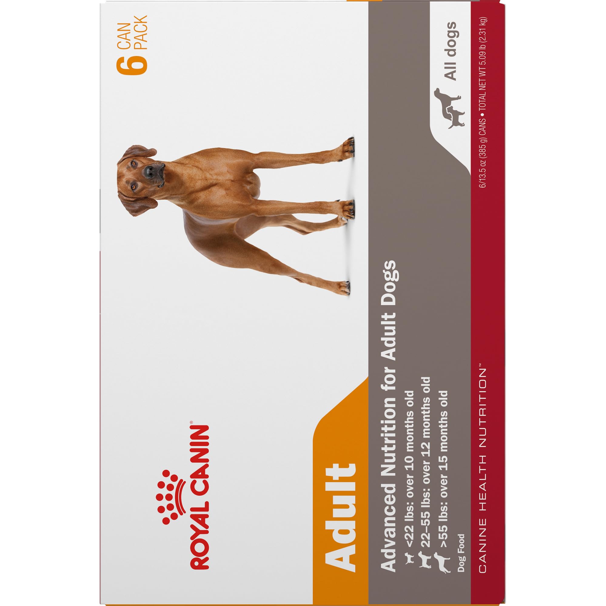 Royal Canin nutrition facts panel closeup.