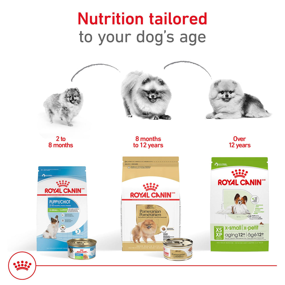 Brand packaging portrait showcases science-backed formula designed for Pomeranian health.