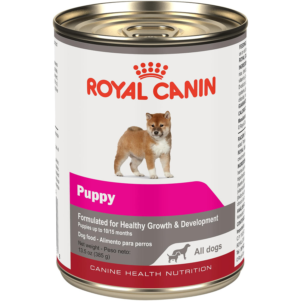Royal Canin Puppy Loaf in Sauce can, palatable texture to support growth.