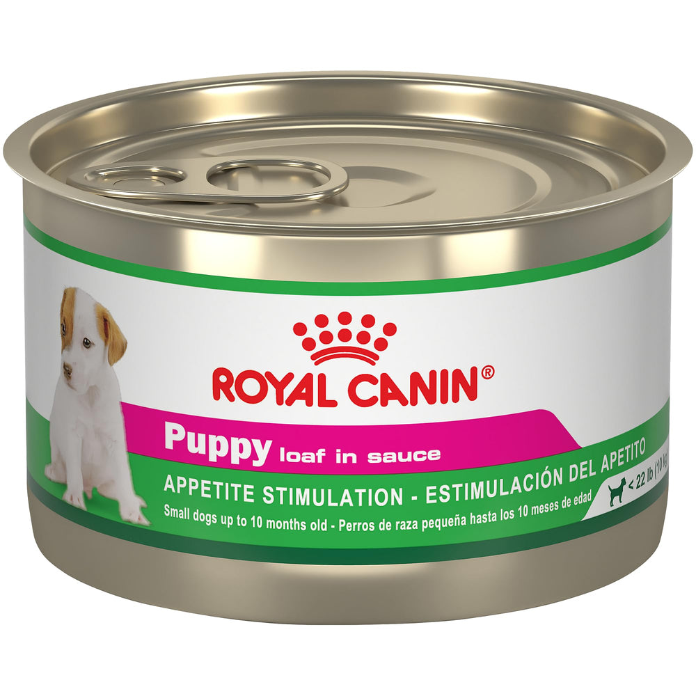 Royal Canin Puppy Loaf in Sauce served in a bowl, a palatable texture for growing puppies.