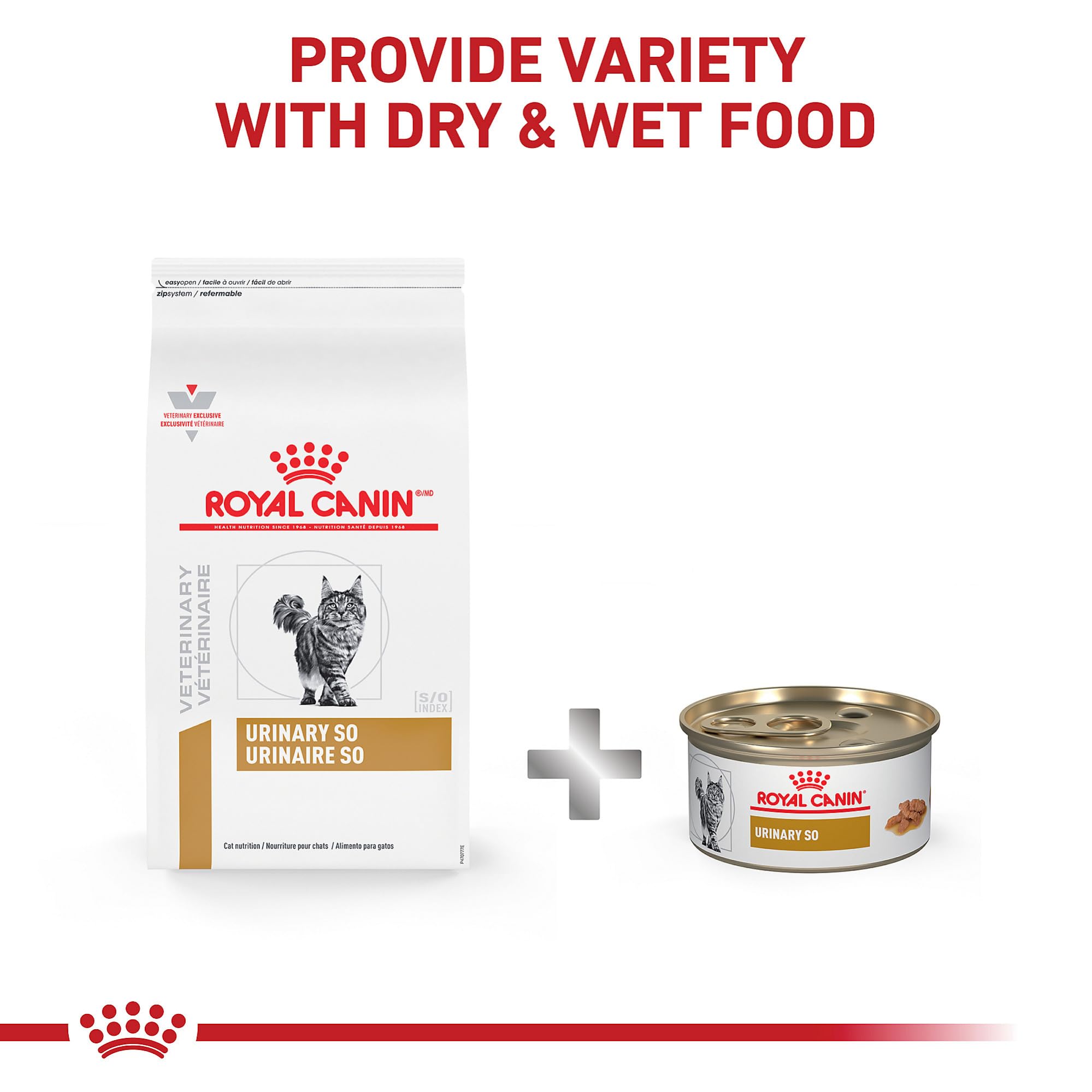 Royal Canin reduced magnesium graphic supporting stone prevention