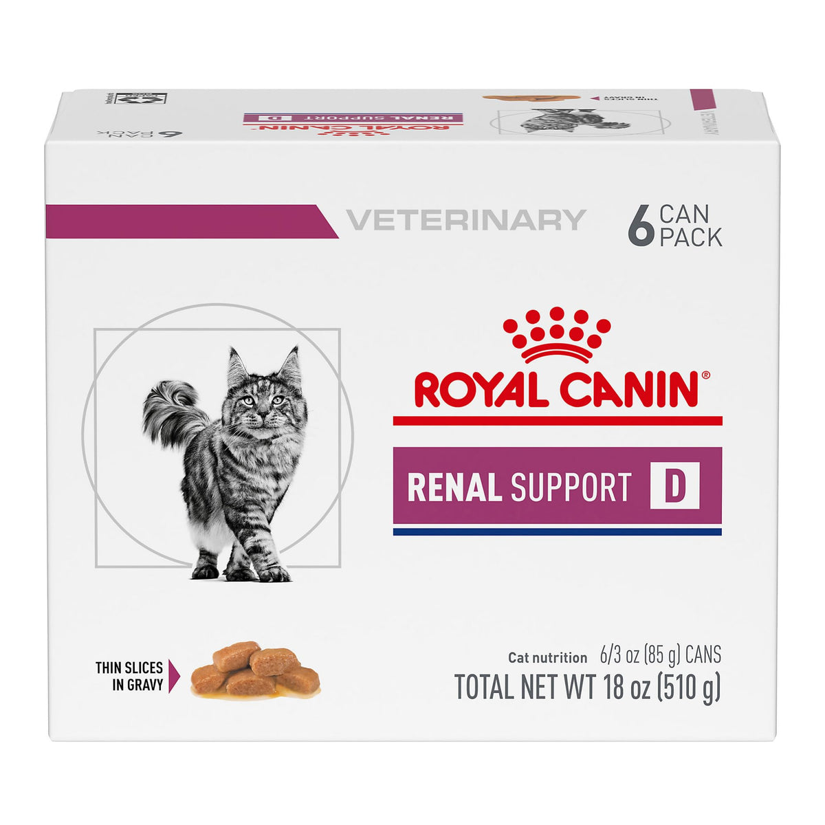 Royal Canin Renal Support D wet cat food in a bowl, inviting texture for meals.
