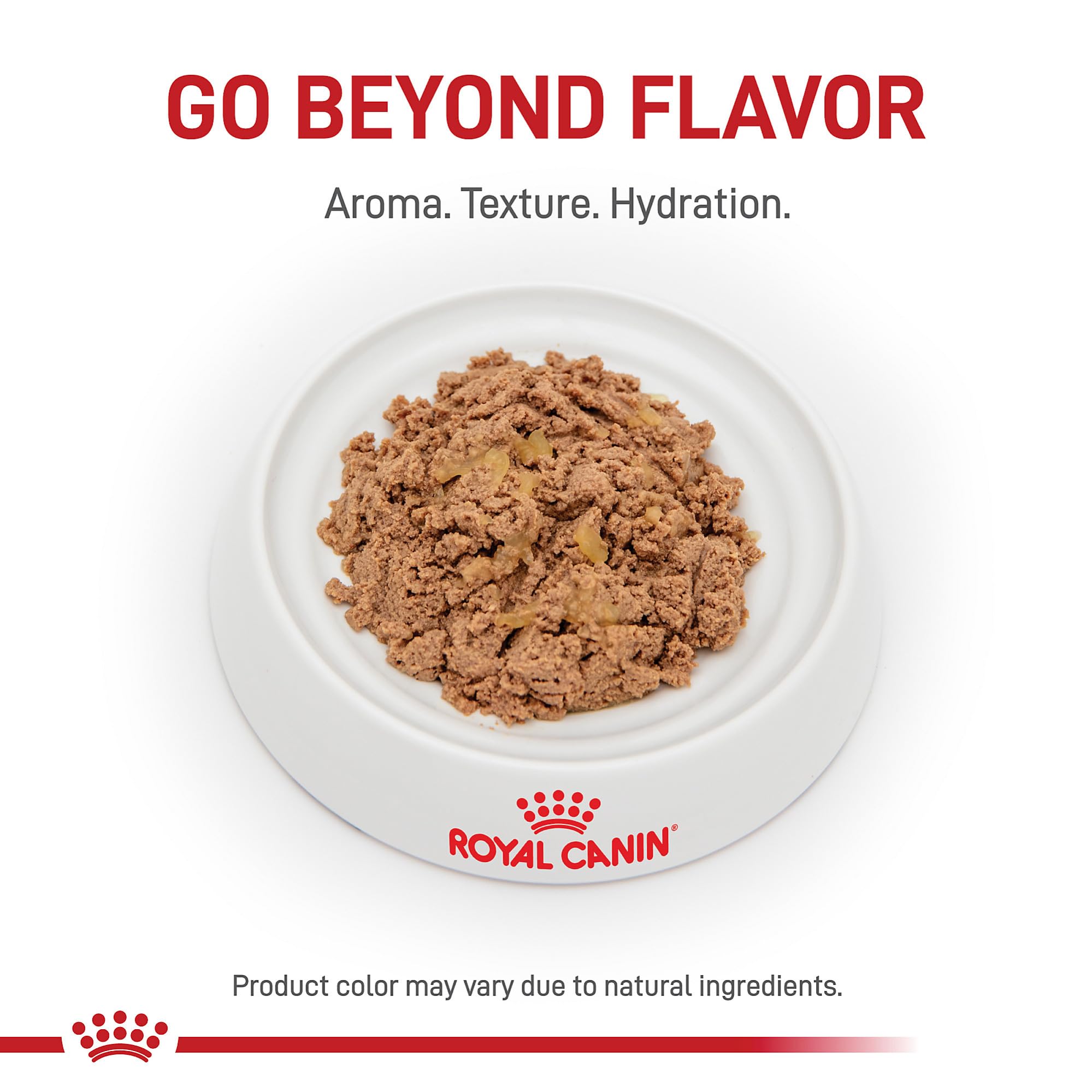 Close-up of Royal Canin Renal Support E loaf in sauce with enticing texture.