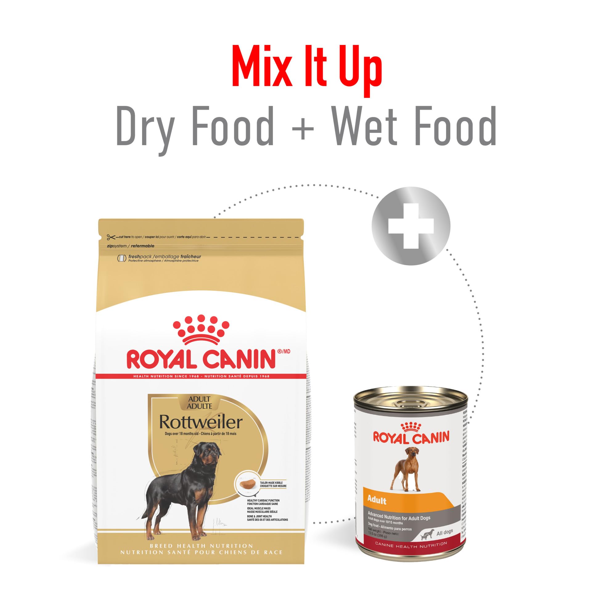 Royal Canin Rottweiler Adult aids weight management and joint comfort with fish oil