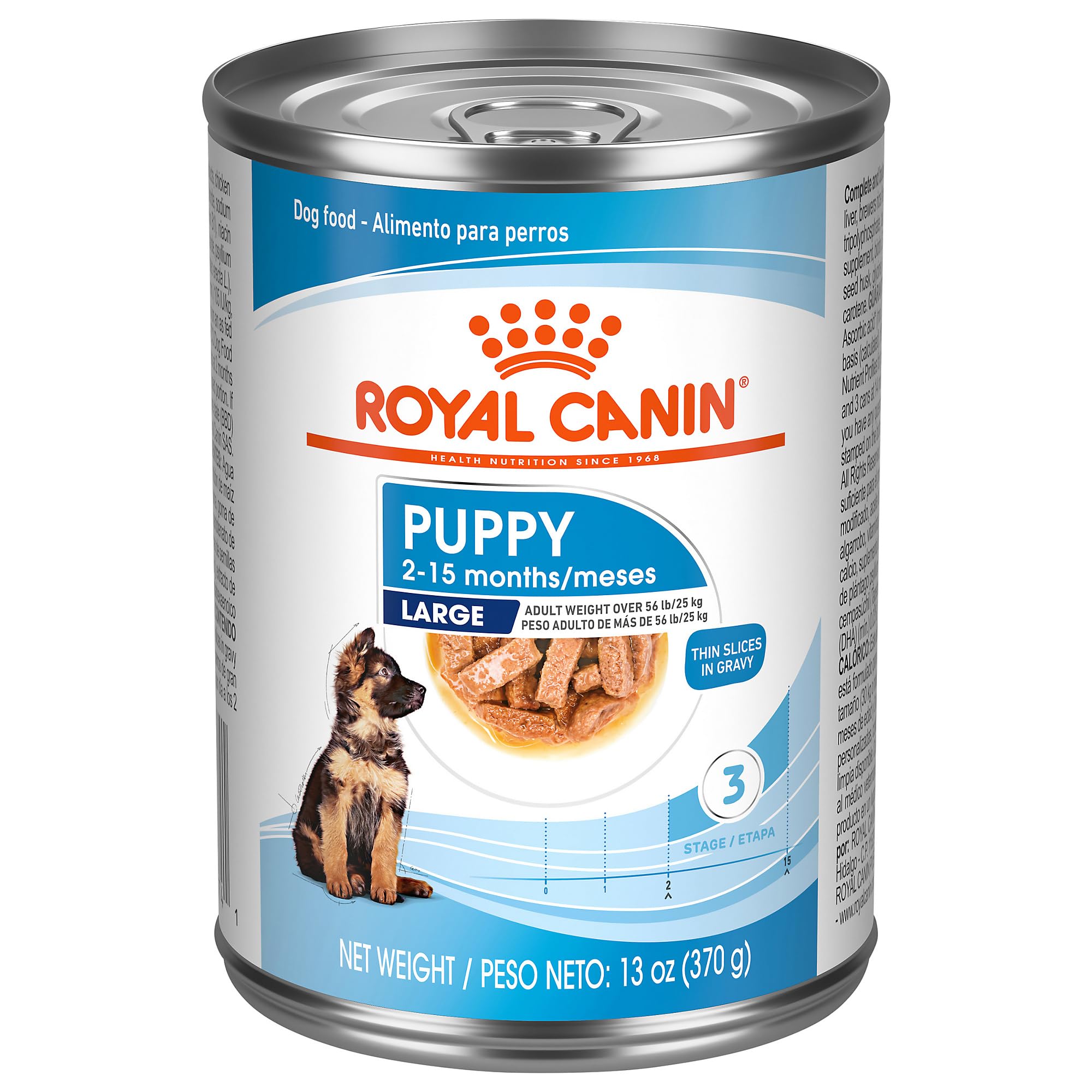 Royal Canin Size Health Nutrition Large Puppy pack front view showing reliable growth nutrition.