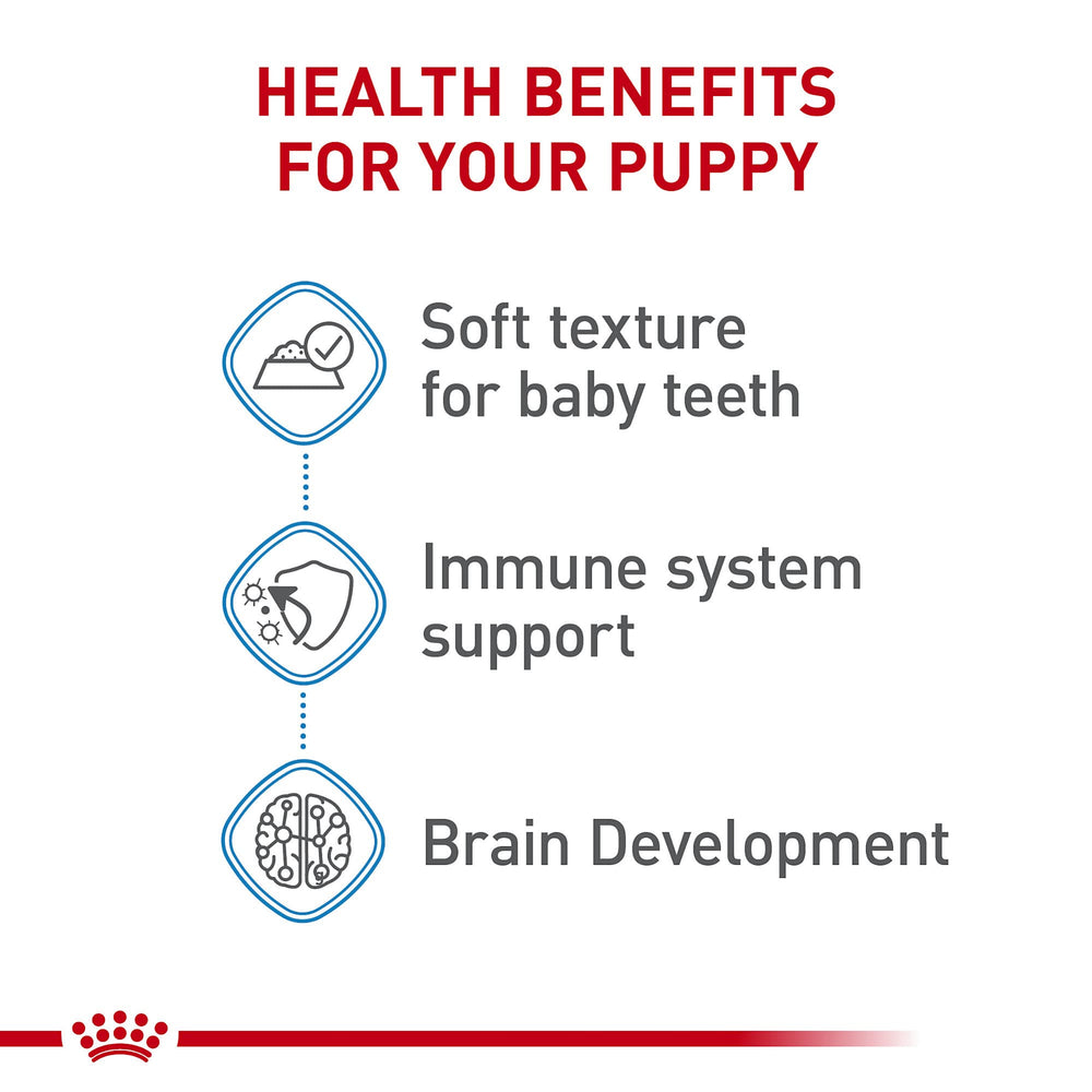 Royal Canin X-Small Puppy soft texture in gravy supports gentle eating