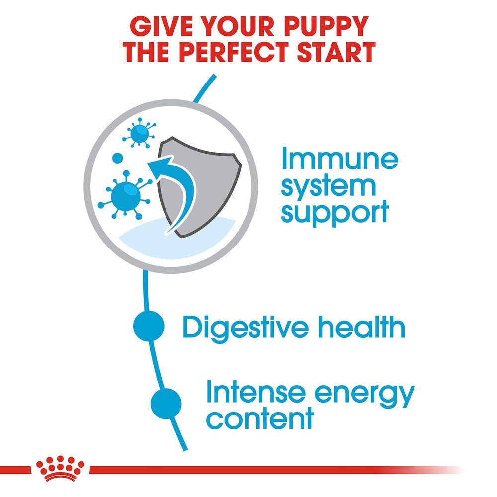 Royal Canin Small Puppy dish serving illustrates meal-time convenience
