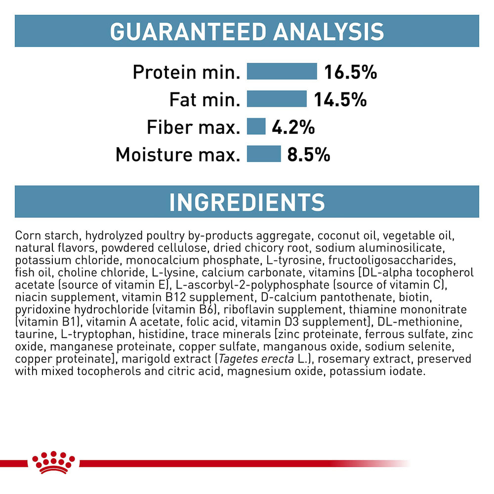 Royal Canin Ultamino digestive-health formula supports gut comfort.