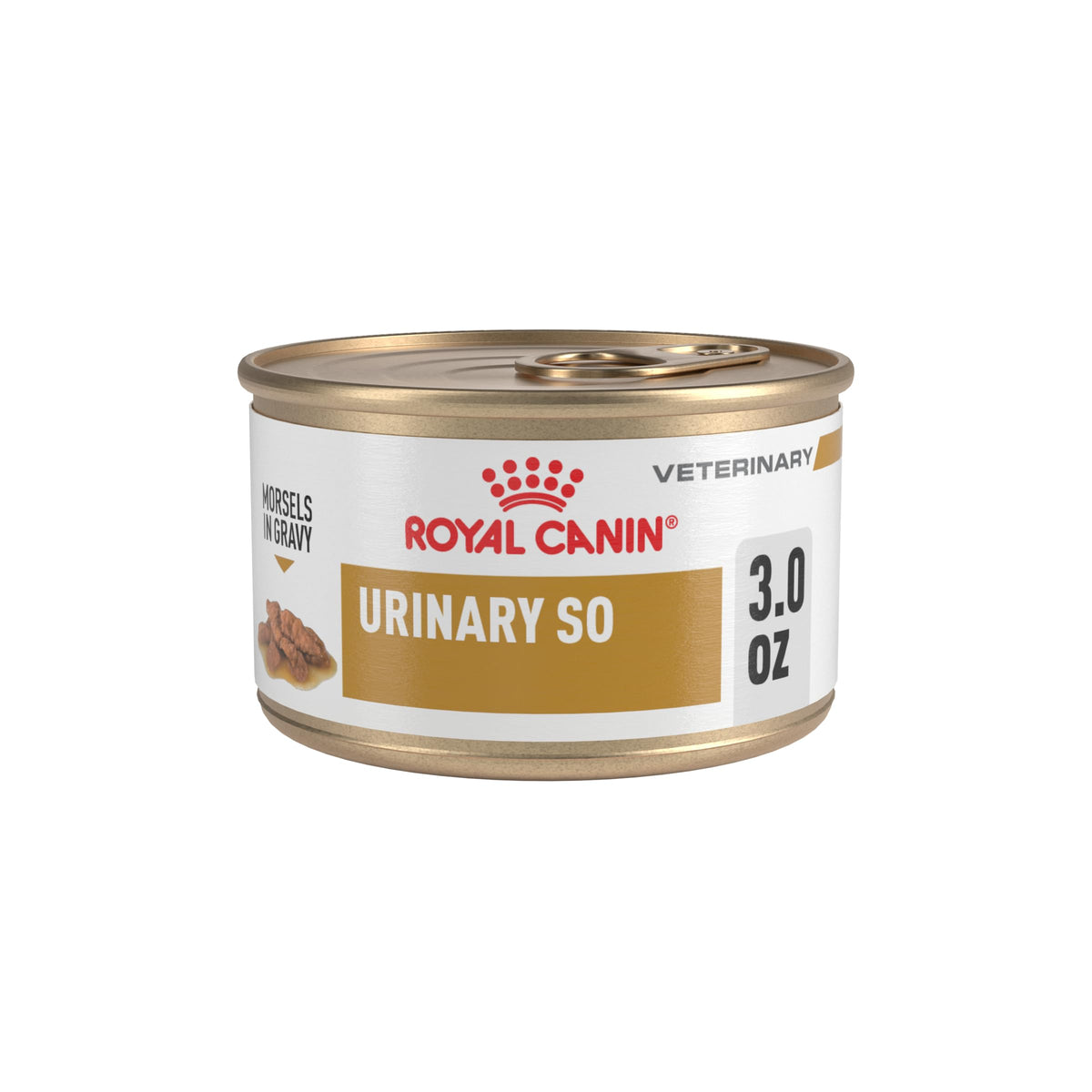 Royal Canin Urinary SO cat food packaging showing a 24-pack for adult urinary health